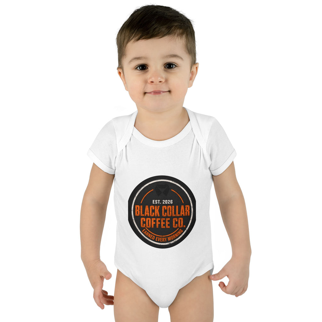 Infant Bodysuit — Black Collar Coffee Co. Logo Baby Onesie (Est. 2026)