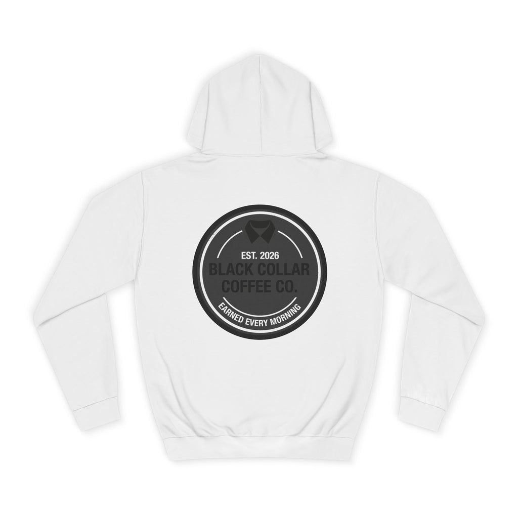 Black Collar Coffee Badge Hoodie