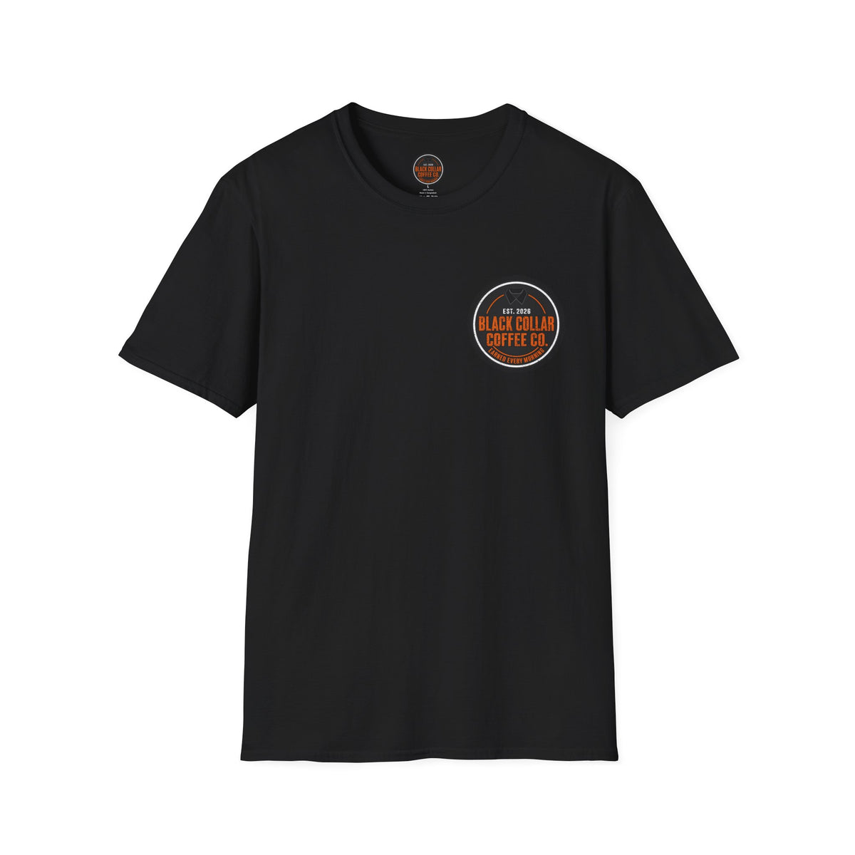 Black Collar Coffee Badge Logo T-Shirt
