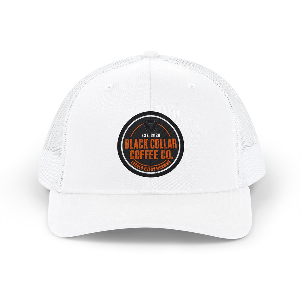 Black Collar Coffee Co. Orange Logo Trucker Hat