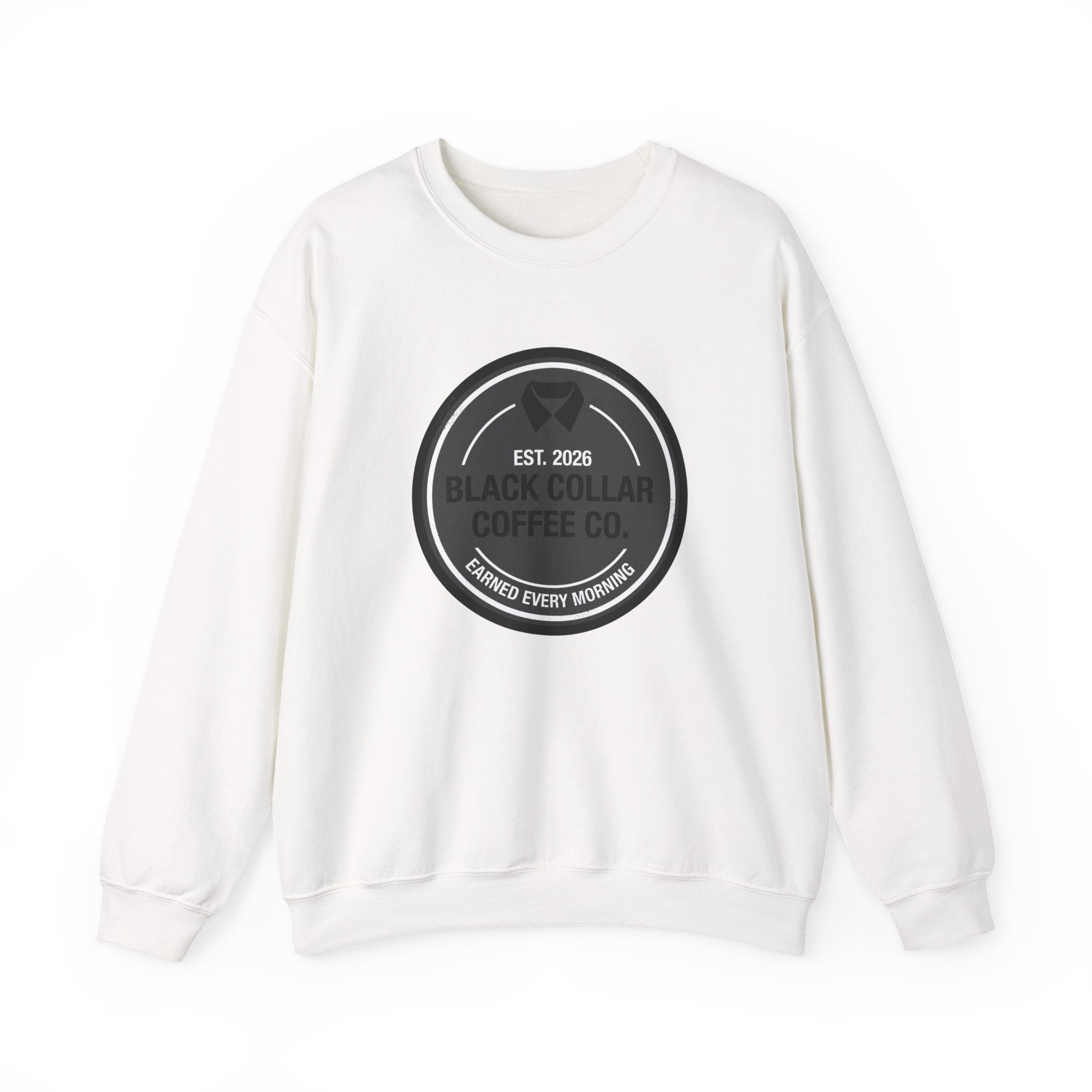 Black Collar Coffee Crewneck Sweatshirt