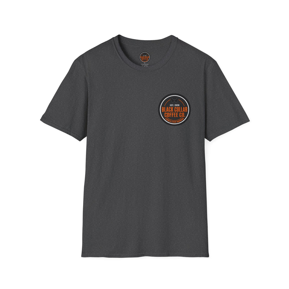 Black Collar Coffee Badge Logo T-Shirt