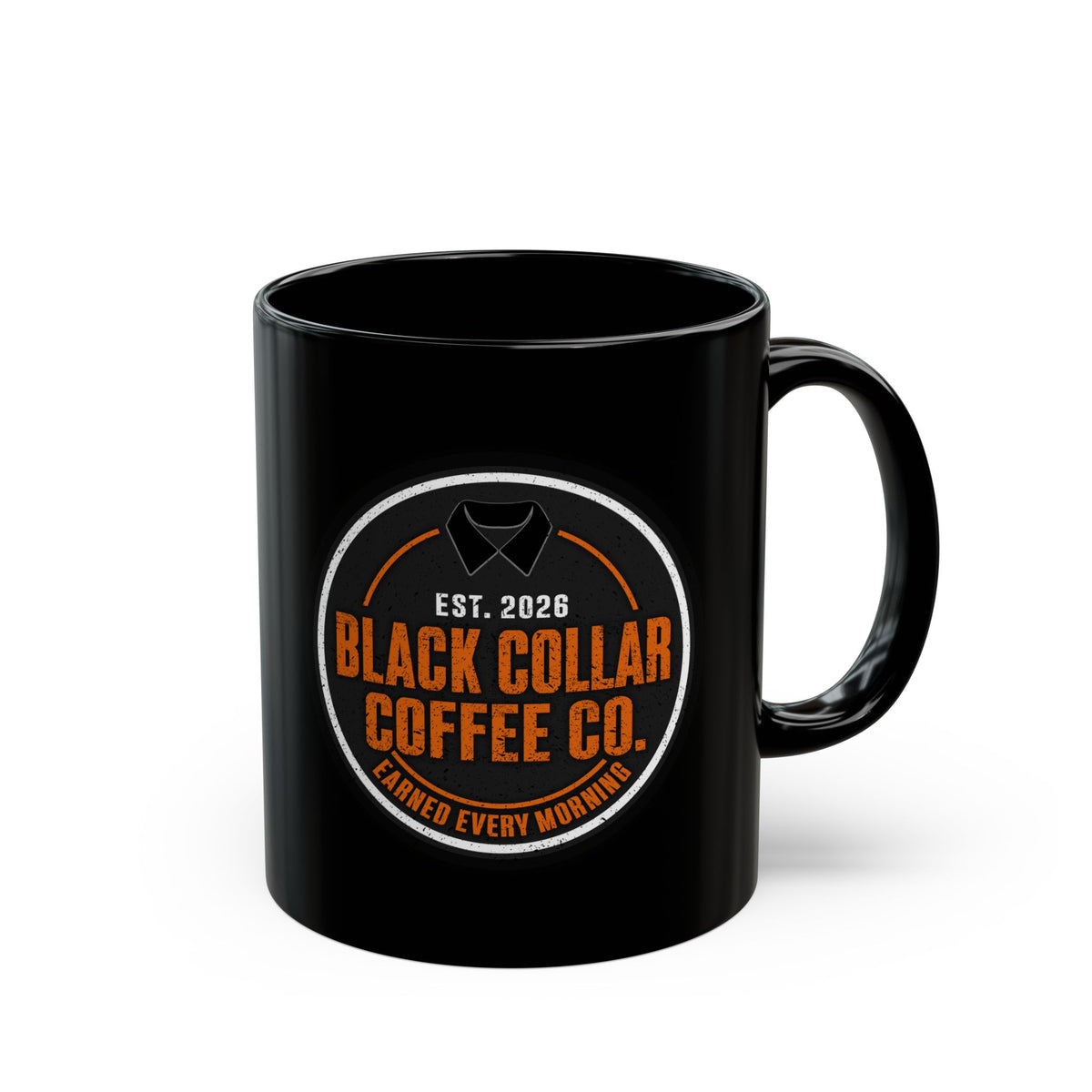 Black Collar Coffee Ceramic Mug | Black