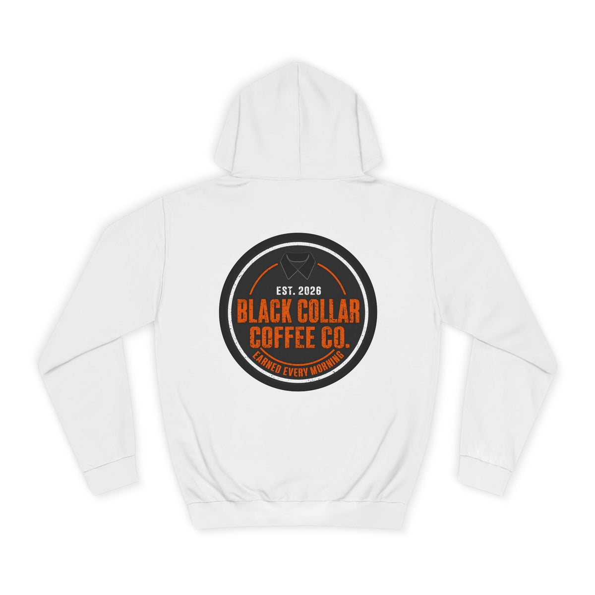 Black Collar Coffee Badge Hoodie