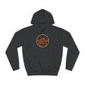 Black Collar Coffee Badge Hoodie | Construction Zone Orange