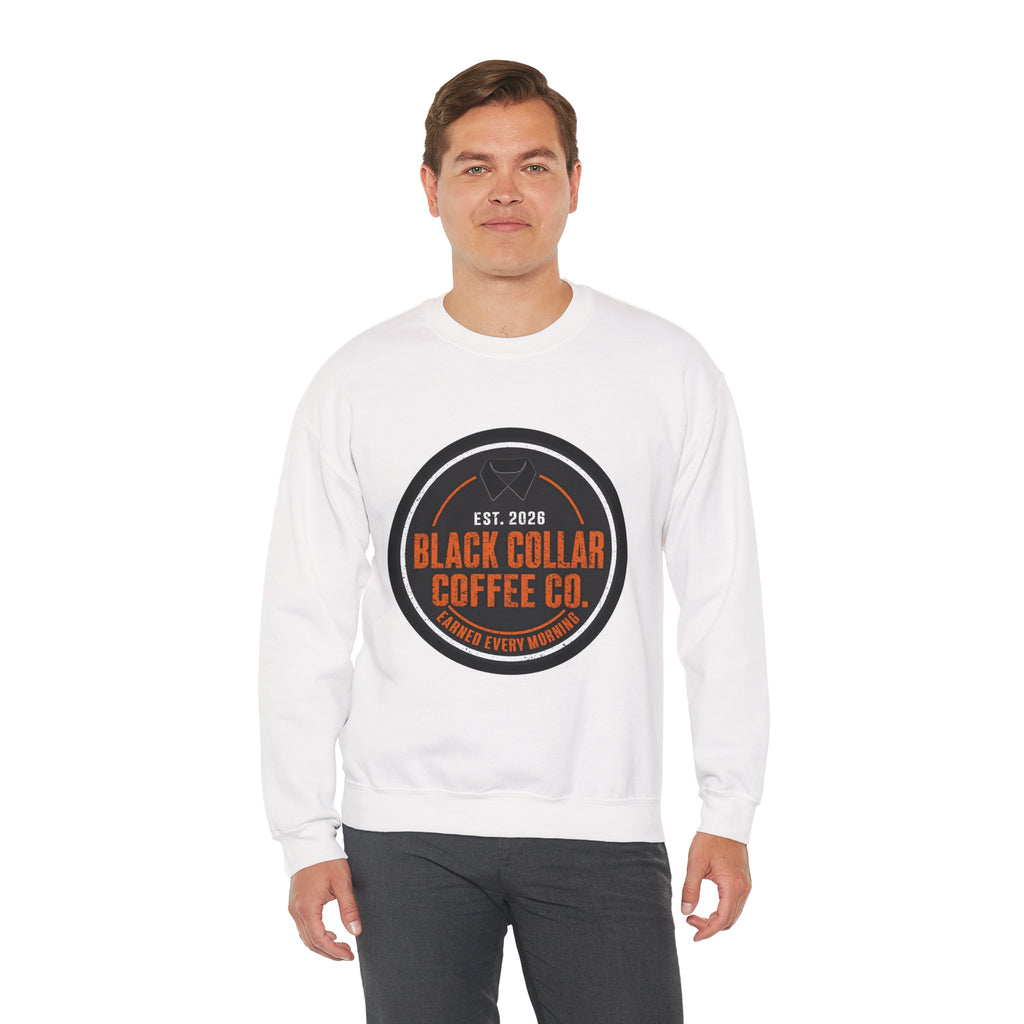 Black Collar Coffee Crewneck Sweatshirt