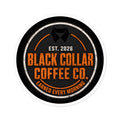 Black Collar Coffee 3"x3" Round Vinyl Sticker