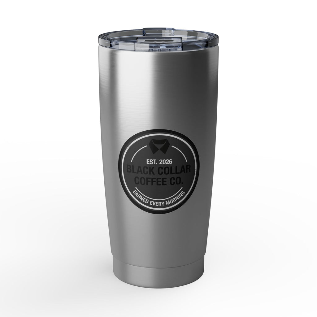 Black Collar Coffee Tumbler | Stainless Steel 20oz Travel Mug