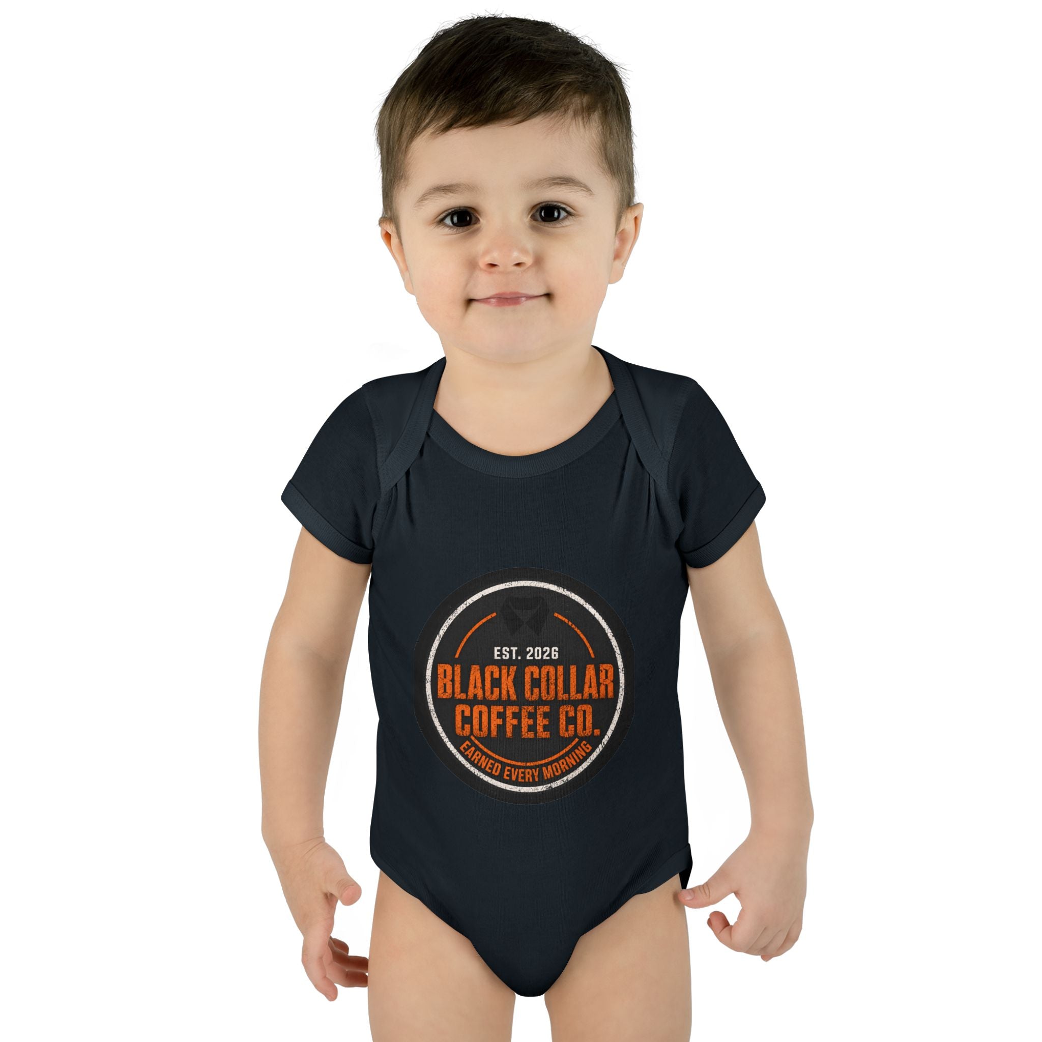 Infant Bodysuit — Black Collar Coffee Co. Logo Baby Onesie (Est. 2026)