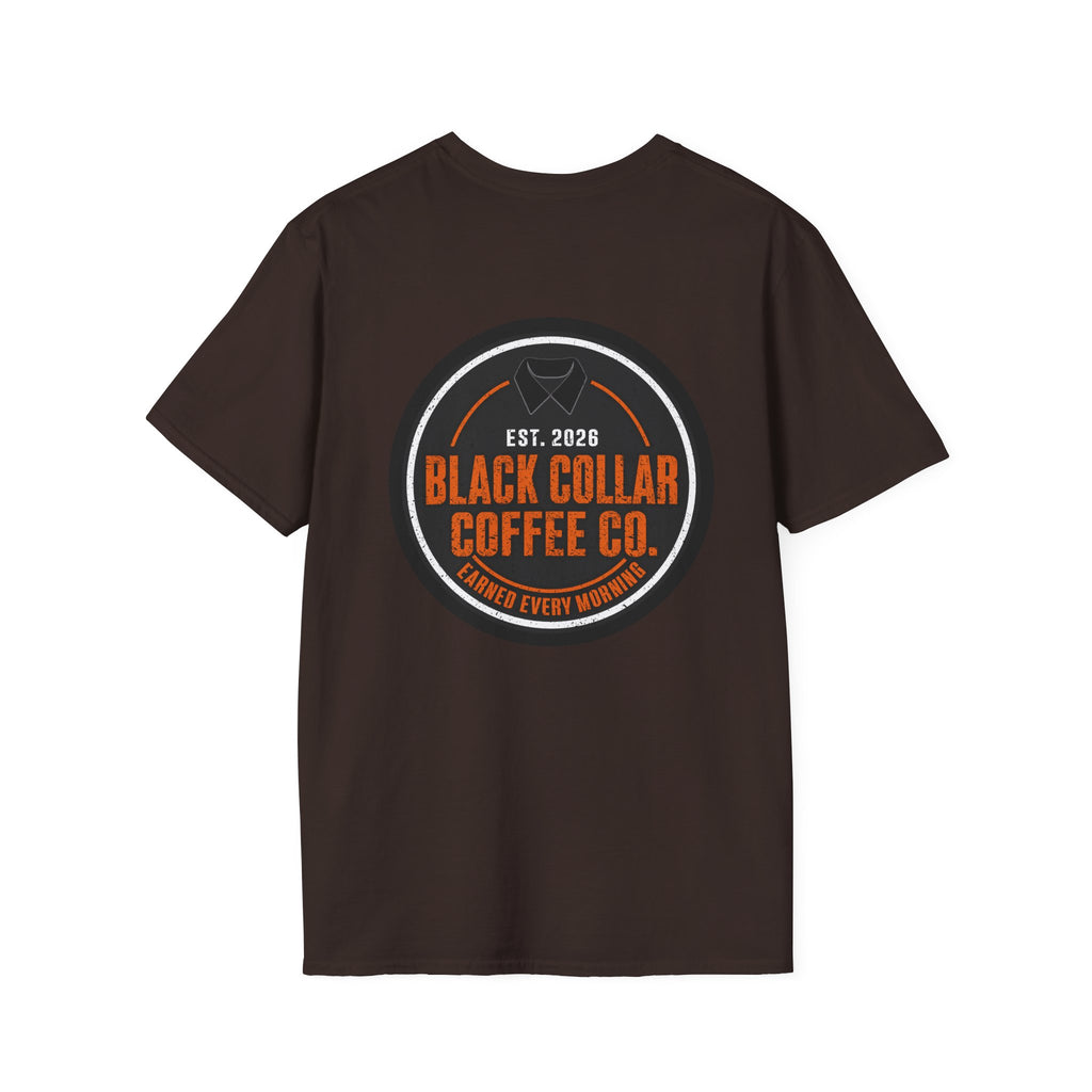 Black Collar Coffee Badge Logo T-Shirt