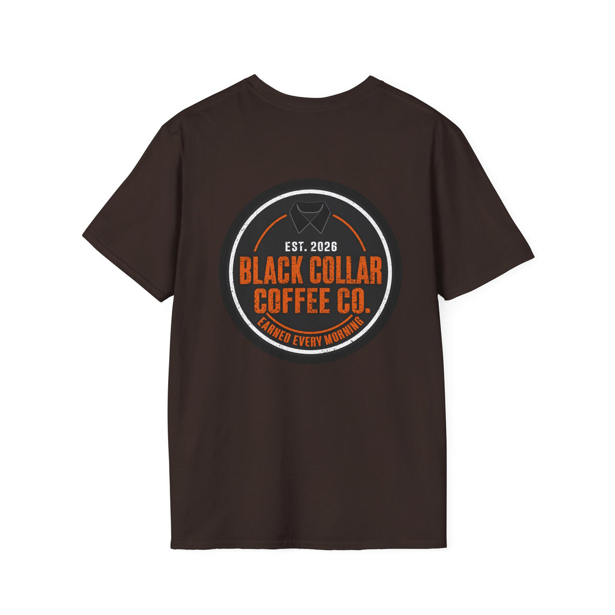 Black Collar Coffee Badge Logo T-Shirt
