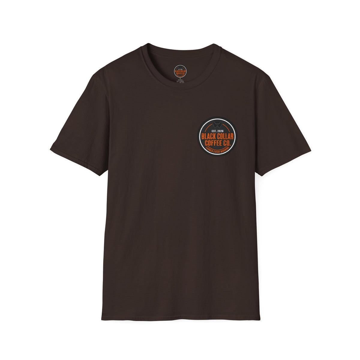 Black Collar Coffee Badge Logo T-Shirt