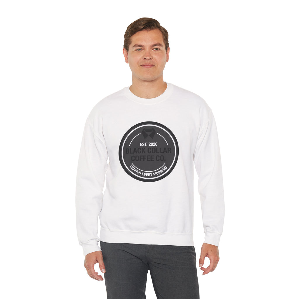 Black Collar Coffee Crewneck Sweatshirt