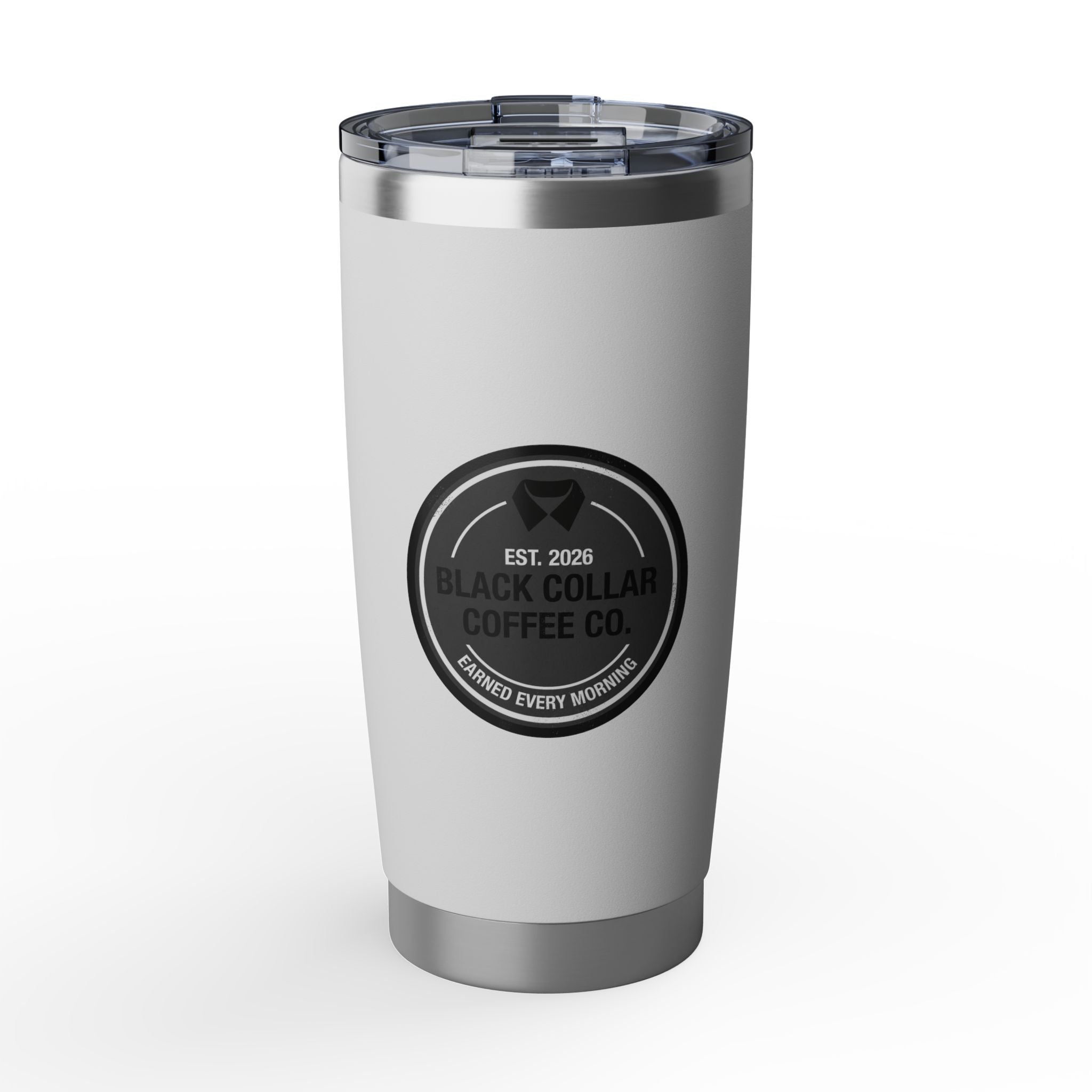 Black Collar Coffee Tumbler | Stainless Steel 20oz Travel Mug