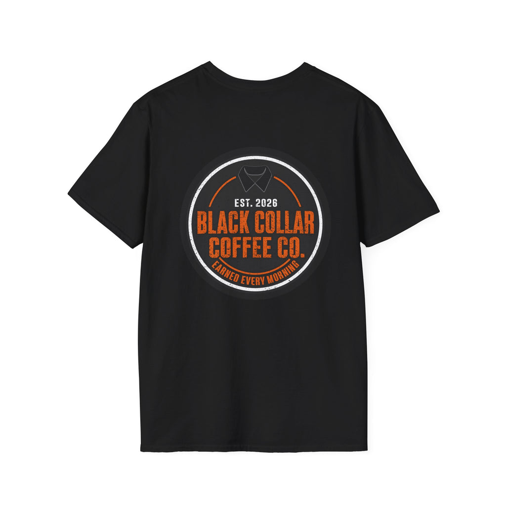 Black Collar Coffee Badge Logo T-Shirt