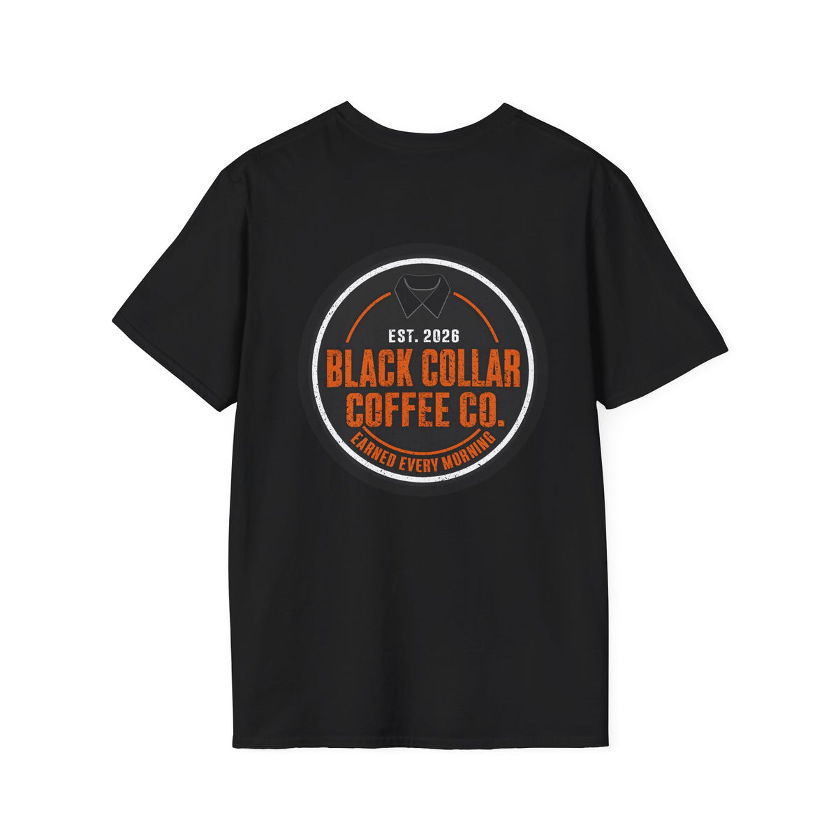 Black Collar Coffee Badge Logo T-Shirt