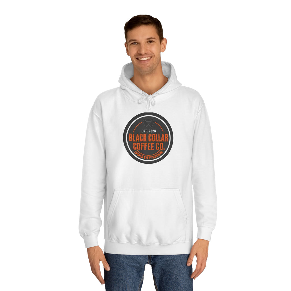 Black Collar Coffee Badge Hoodie