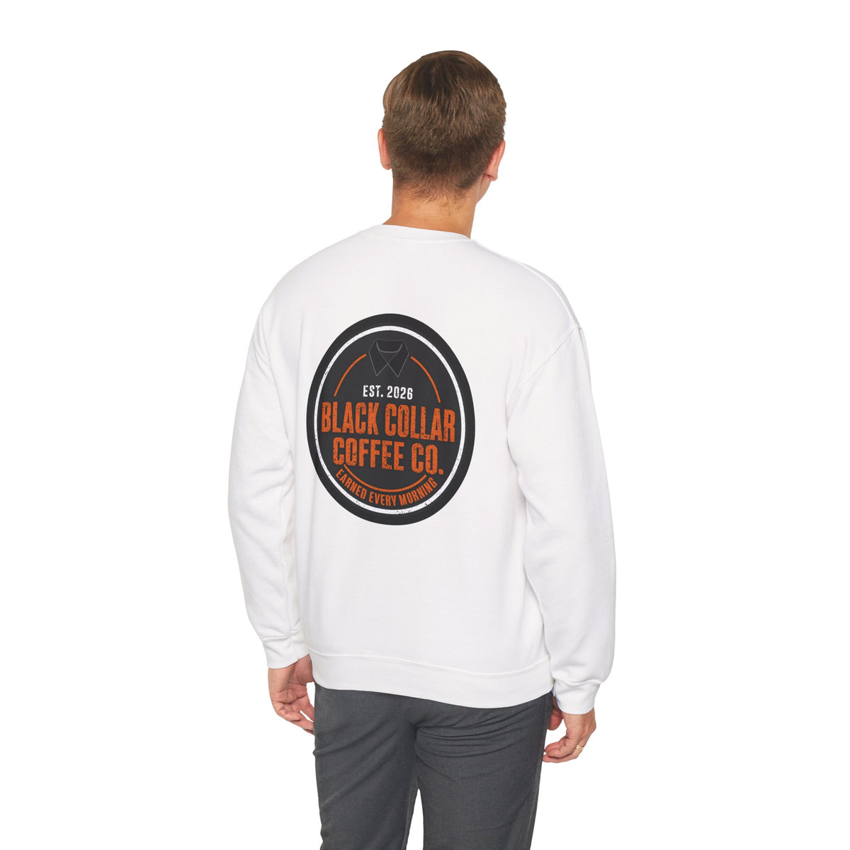 Black Collar Coffee Crewneck Sweatshirt