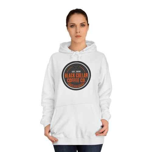 Black Collar Coffee Badge Hoodie