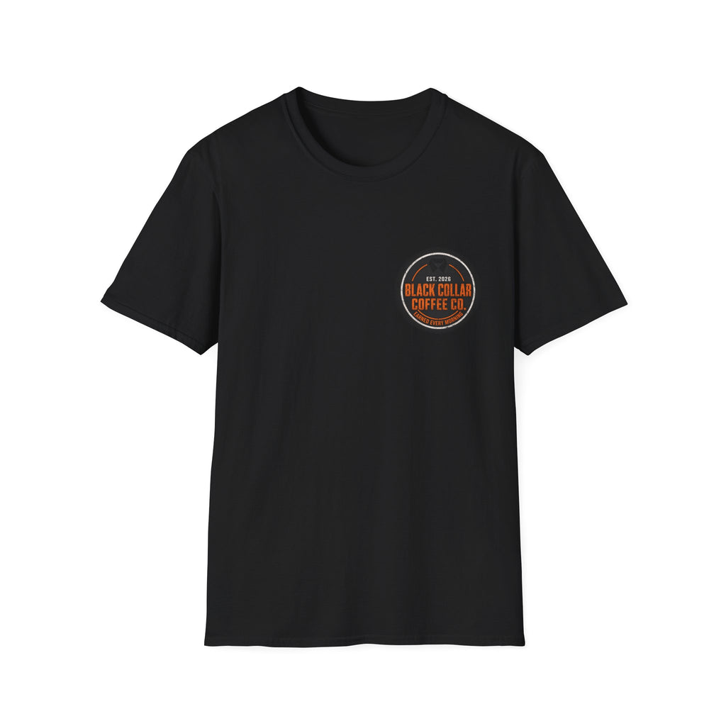 Black Collar Coffee Badge Logo T-Shirt