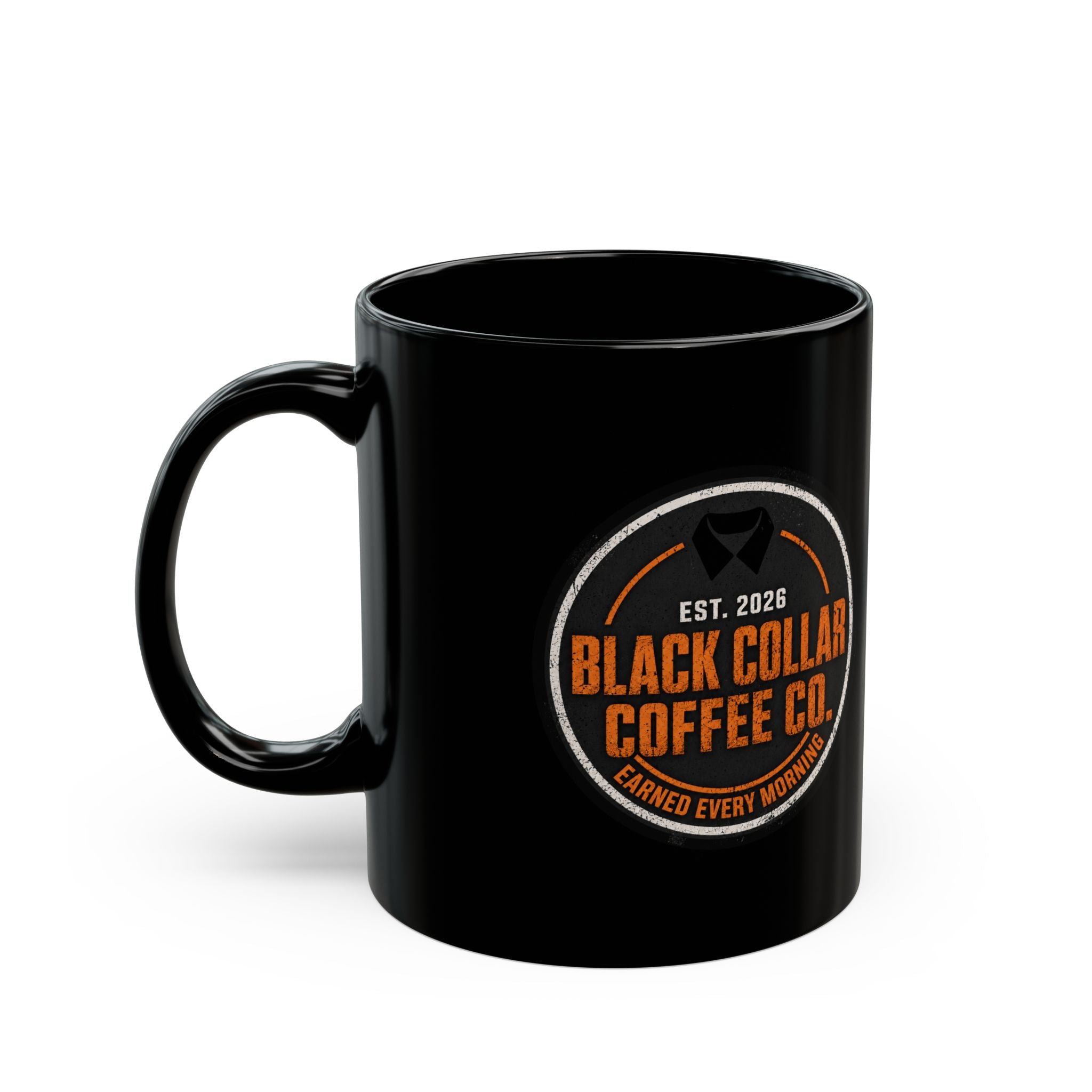 Black Collar Coffee Ceramic Mug | Black