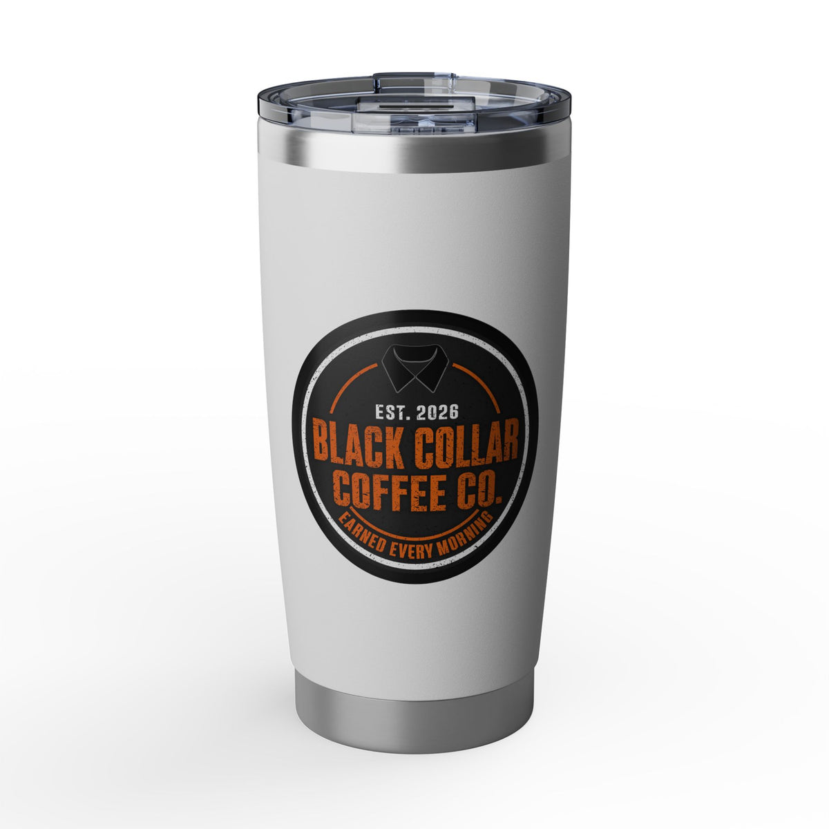 Black Collar Coffee Tumbler | Stainless Steel 20oz Travel Mug