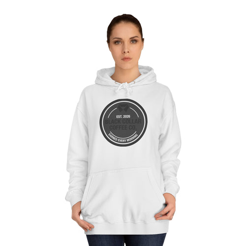 Black Collar Coffee Badge Hoodie